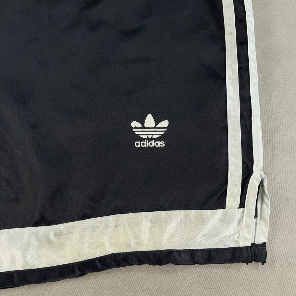 Vintage Adidas Nylon Shorts 80s M Sprinter Shiny Satin Retro Glanz Vigo Soccer - Picture 3 of 16